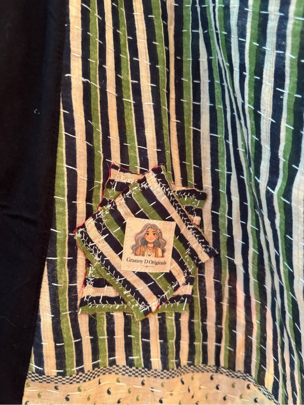 CHRIS STAPLETON Oversized Poncho-Style Top  Handmade OOAK Boho - Picture 9 of 9